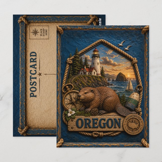 Postal Oregon Viajes Antiguos (Anverso / Reverso)