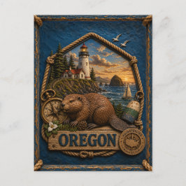 Postal Oregon Viajes Antiguos