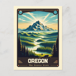 Postal Oregon | Vintage patriótico