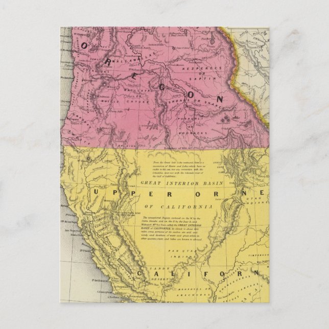 Postal Oregon y California Superior (Anverso)
