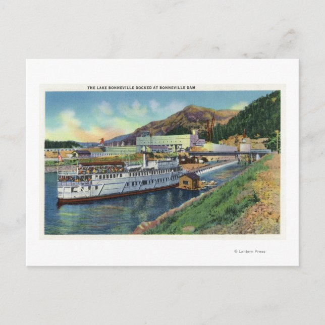 Postal OregonLake Bonneville Steamer (Anverso)
