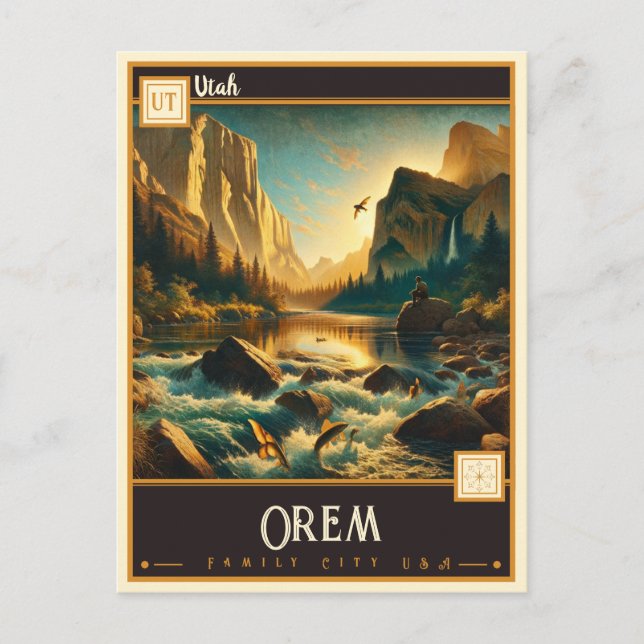Postal Orem, Utah | Vintage (Anverso)