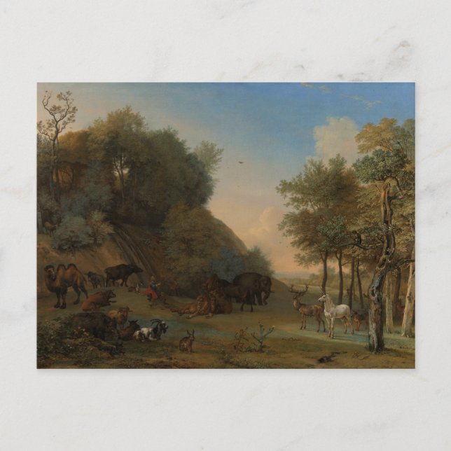 Postal Orfeo y los animales (Anverso)