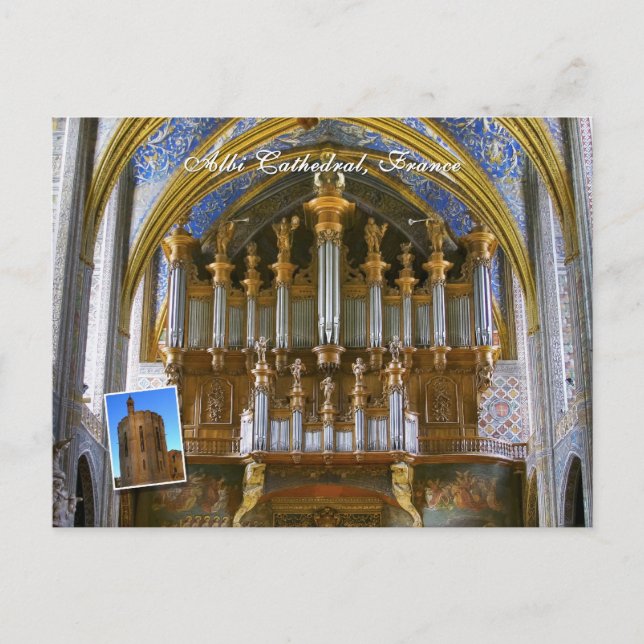 Postal Órgano Catedral de Albi (Anverso)