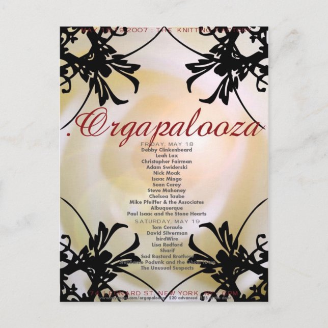 Postal .Orgapalooza - Postcard (Anverso)