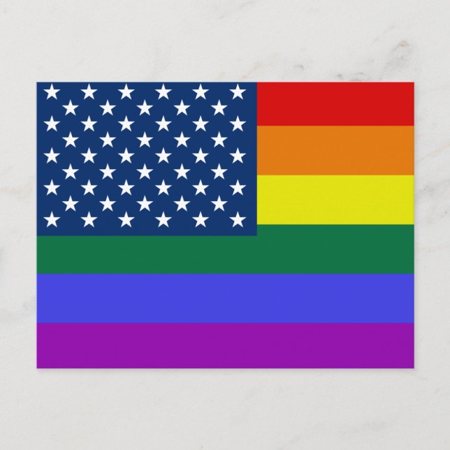 Postal Orgullo arcoiris de Estados Unidos (Anverso)