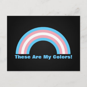 Postal Orgullo arcoiris transgénero Postcard