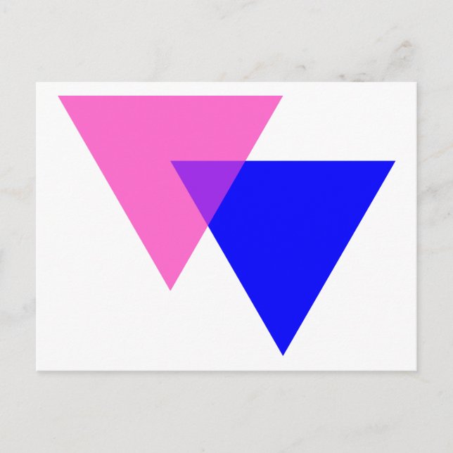Postal Orgullo bisexual biangles (Anverso)