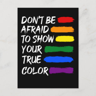 Postal Orgullo colorido LGBTQ Gay Lesbian Queer