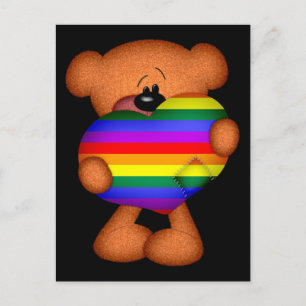 Postal Orgullo Corazón Teddy Oso