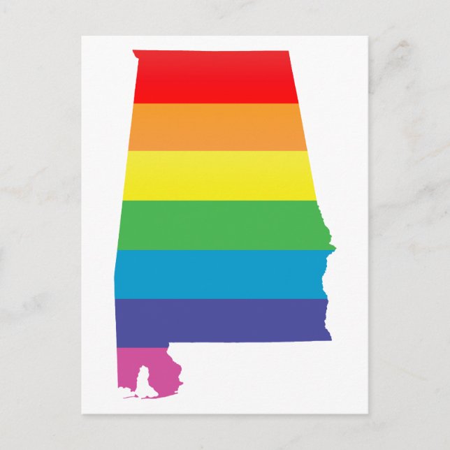 Postal orgullo de alabama. (Anverso)