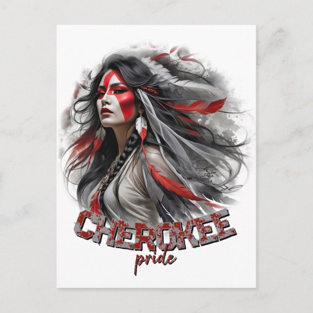 Postal Orgullo de Cherokee (Anverso)