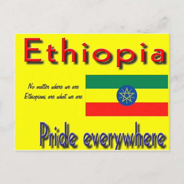 Postal orgullo de etiopía (Anverso)