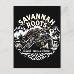 Postal Orgullo de la herencia africana de Savannah Roots