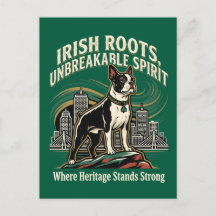 Orgullo de la herencia irlandesa del Boston Terrie