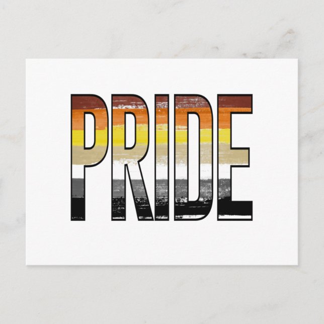 Postal Orgullo de Oso Palabra (Anverso)