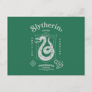 Postal ORGULLO DE SLYTHERIN Ambición Astucia Emblema
