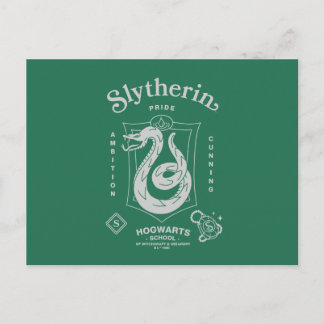 Postal ORGULLO DE SLYTHERIN™ Ambición Astucia Escudo