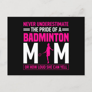 Postal Orgullo de una mamá de Badminton