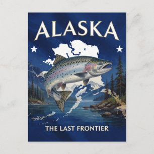 Postal Orgullo del estado de Alaska 🐋 Agua azul fría de