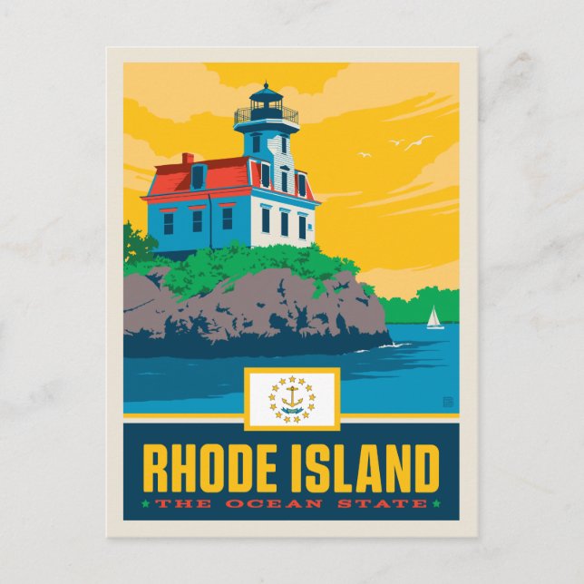Postal Orgullo del Estado | Isla Rhode (Anverso)