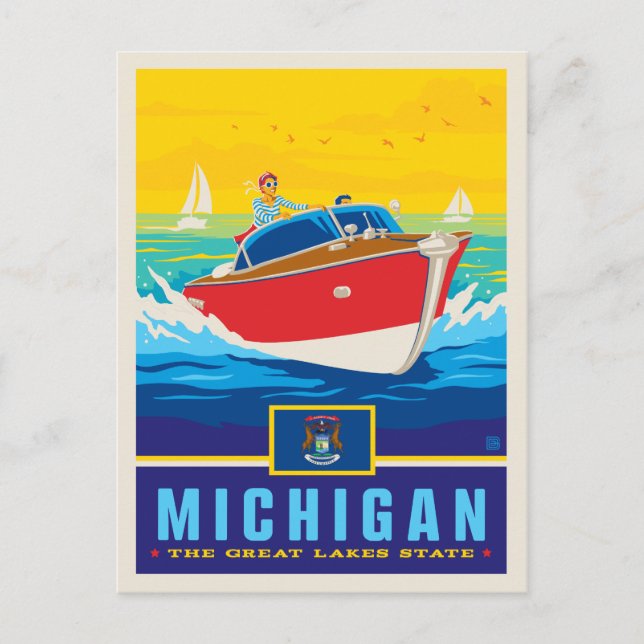 Postal Orgullo del Estado | Michigan (Anverso)