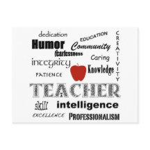 Orgullo docente + diseño de texto y Apple rojo