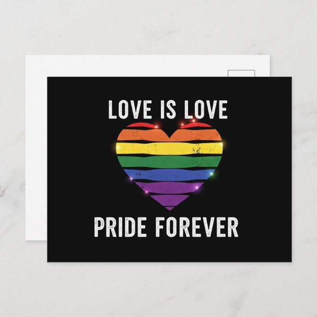 Postal &#x27;Orgullo - El amor es amor&#x27; (Anverso / Reverso)