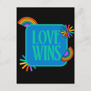Postal Orgullo- el amor gana. Gay rainbow lgbt