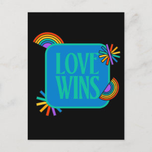 Postal Orgullo- el amor gana. Gay rainbow lgbtq