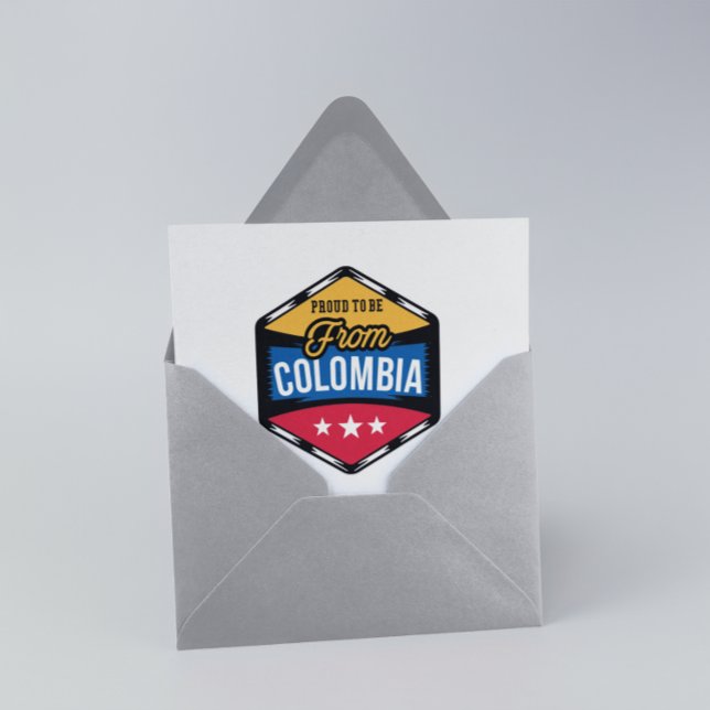 Postal Orgullo elegante de ser de Colombia (Stylish Proud to be from Colombia Postcard)
