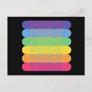 Postal Orgullo en colores arcoiris