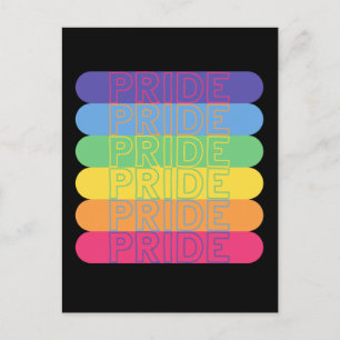 Postal Orgullo en colores arcoiris