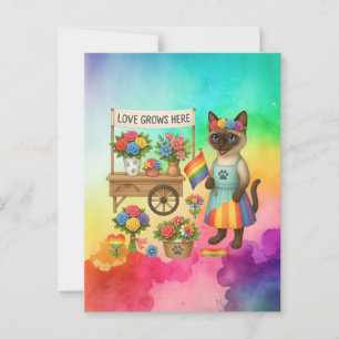Postal Orgullo Felino Garras Orgullo inspirado en gatos L