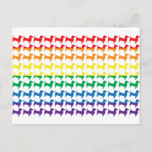 Postal Orgullo gay Arcoiris Dachshunds