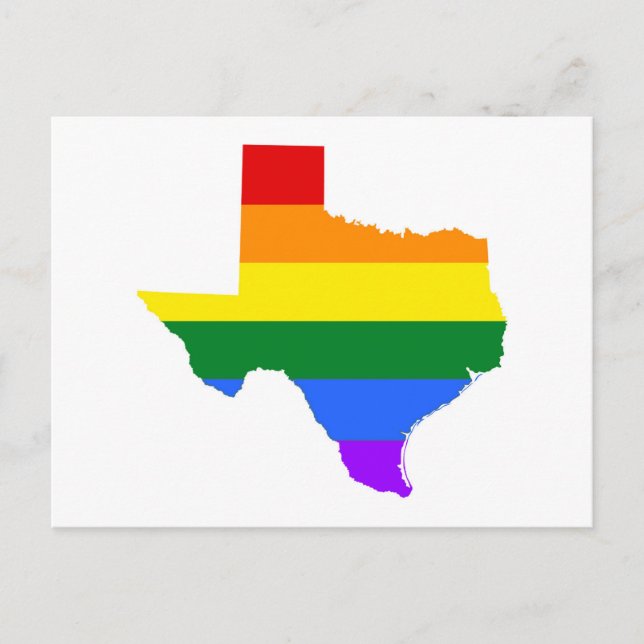 Postal Orgullo gay | Arcoiris de Texas (Anverso)
