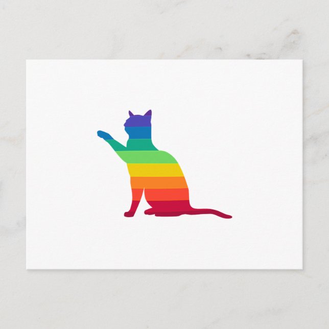 Postal Orgullo gay arcoiris LGBT Ca (Anverso)