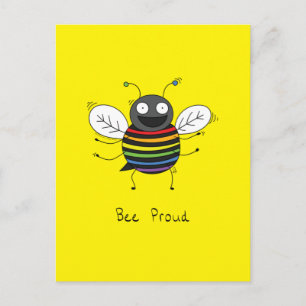 Postal Orgullo gay de Bee Orgullo LGBTQ Bee