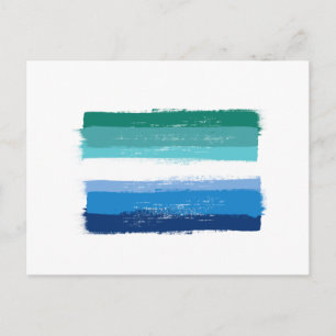 Postal ORGULLO GAY MASCULINO PINTADO - Azul claro