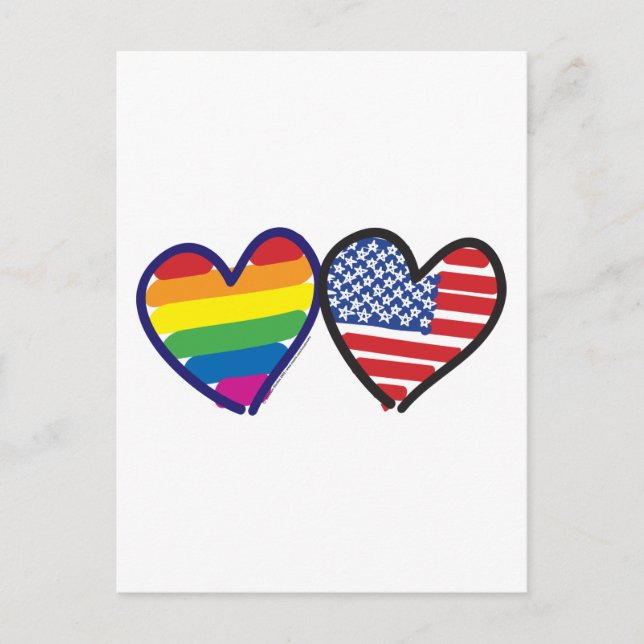 Postal Orgullo Gay Patriótico USA (Anverso)