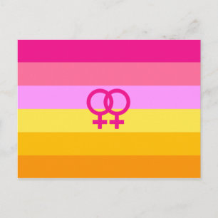 Postal Orgullo Lesbiana Dawn Pride Mujeres que Aman a Muj