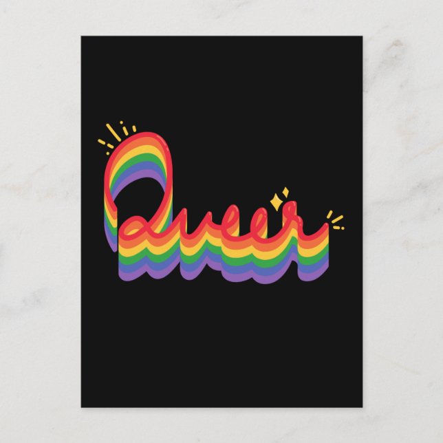 Postal Orgullo LGBT+. Amor homosexual. (Anverso)