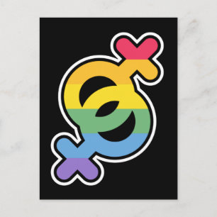 Postal Orgullo LGBT+. Arcoíris.   