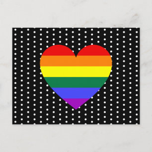 Postal Orgullo LGBT Corazón arcoiris