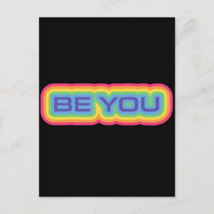 Postal Orgullo LGBT+. queer. Sé tú mismo.  Póster