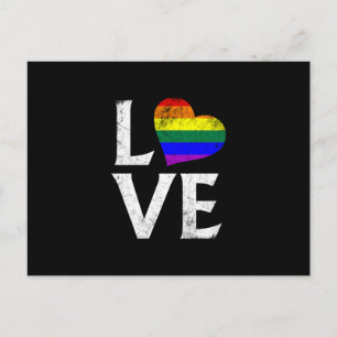 Postal Orgullo LGBTQ de amor apilado