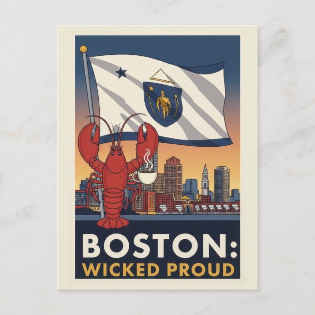 Postal Orgullo malvado de Boston (Anverso)