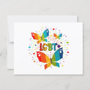 Postal Orgullo mariposa amor amor conciencia LGBT