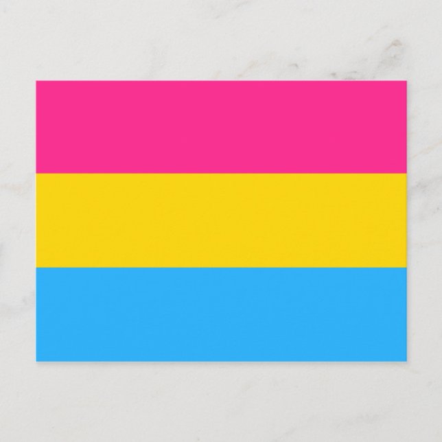 Postal Orgullo Pansexual (Bandera Pan) (Anverso)
