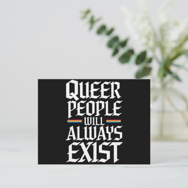 Postal Orgullo queer Orgullo queer La gente queer siempre (Anverso de pie)
